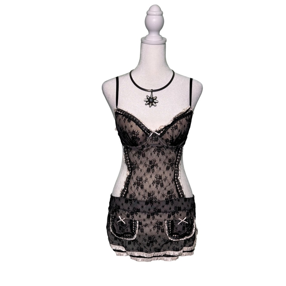 Victoria's Secret Sexy Little Things Made Apron Lingerie Women's 34B Y2K